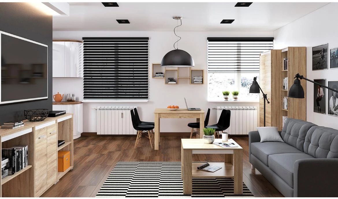 Avo 07 polica 5 otvora 40x34x200 cm natur (sonoma hrast)