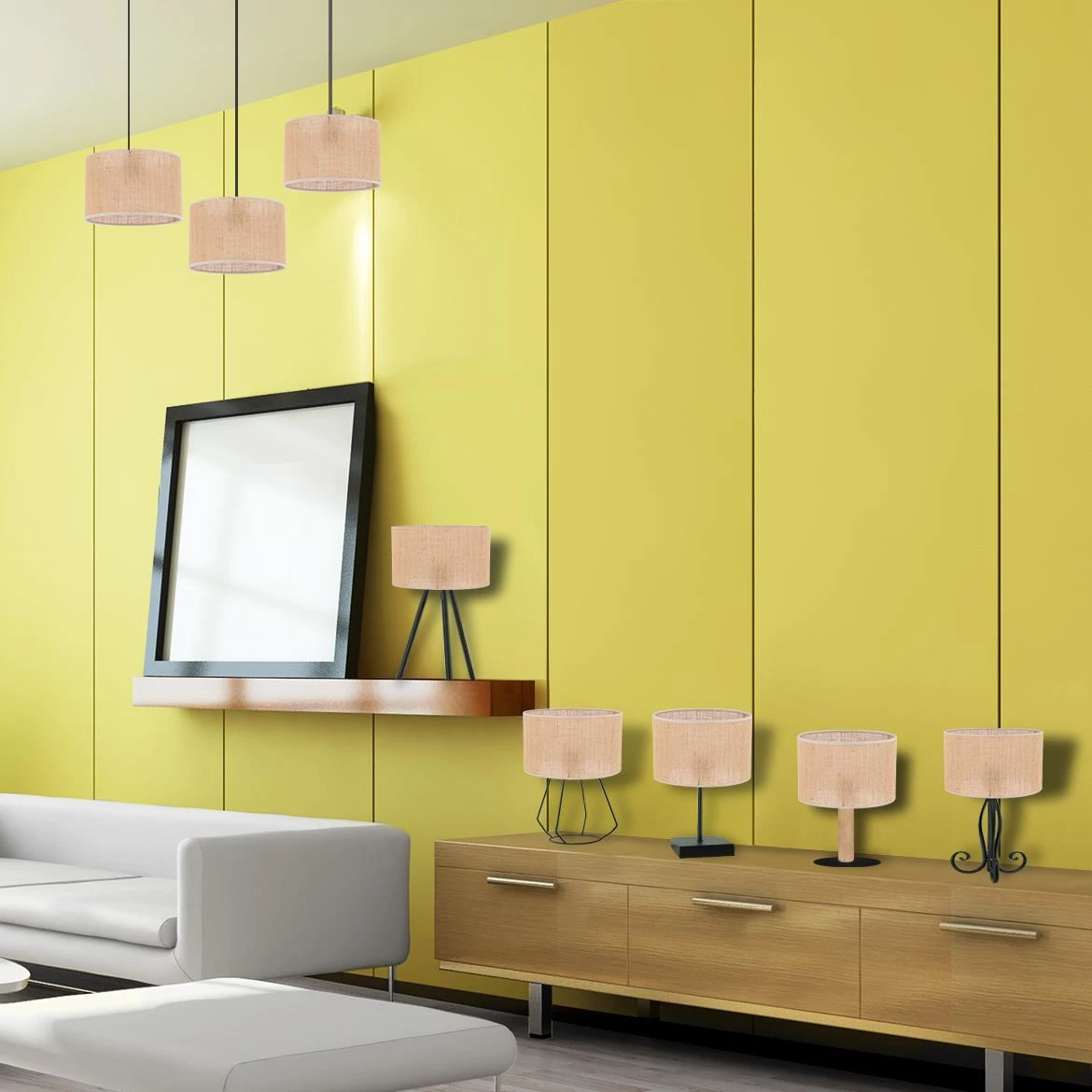 Baza za stonu svjetiljku Square E27 crna