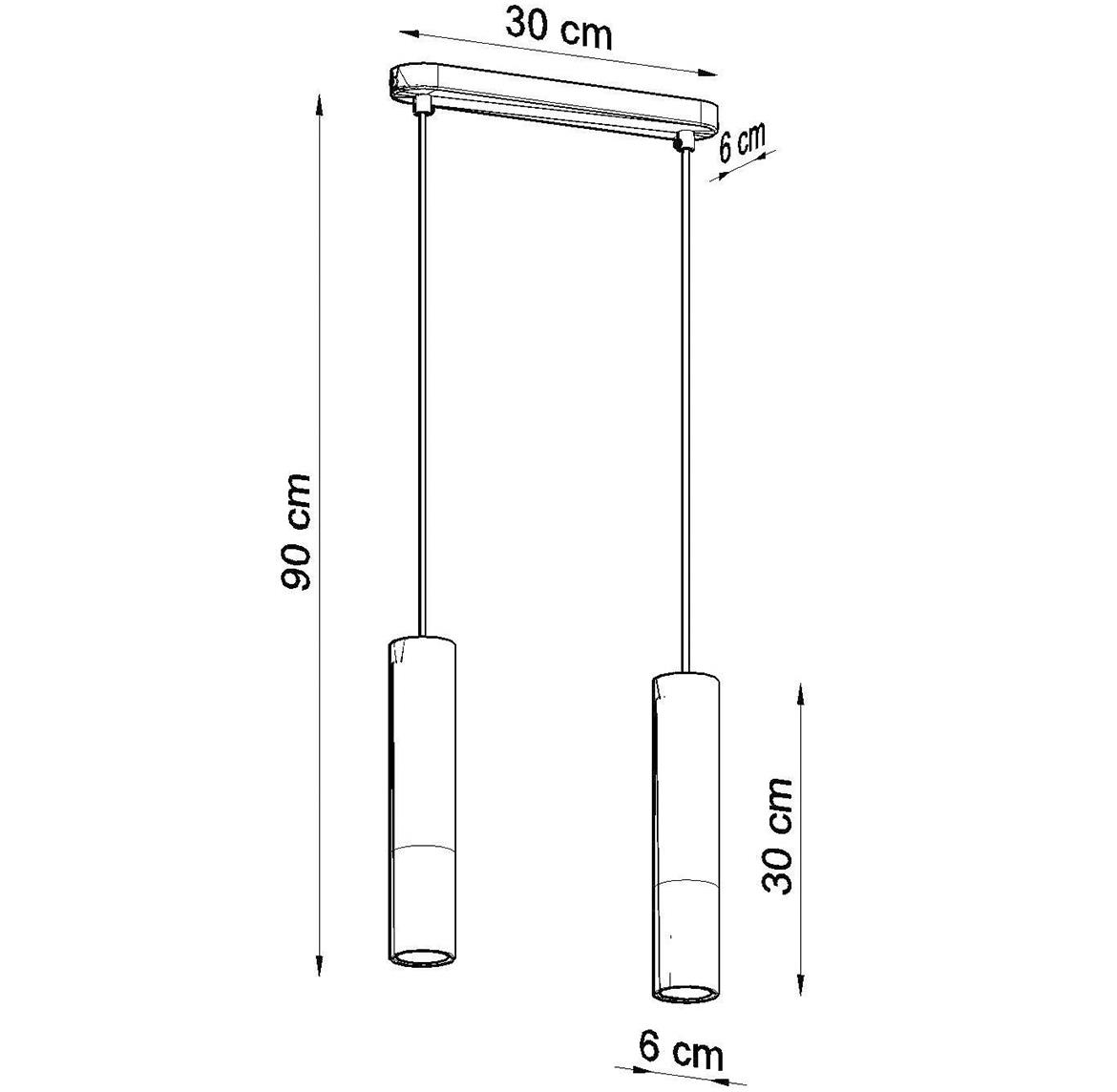 Viseca lampa Pennala 2 crna