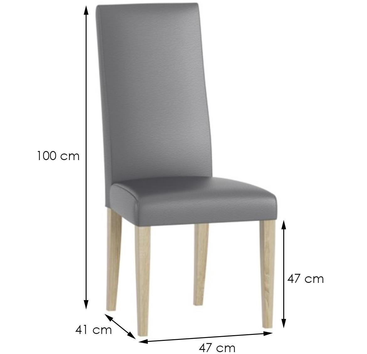 Mars 141 stolica 47x41x100 cm siva/natur (sonoma hrast)