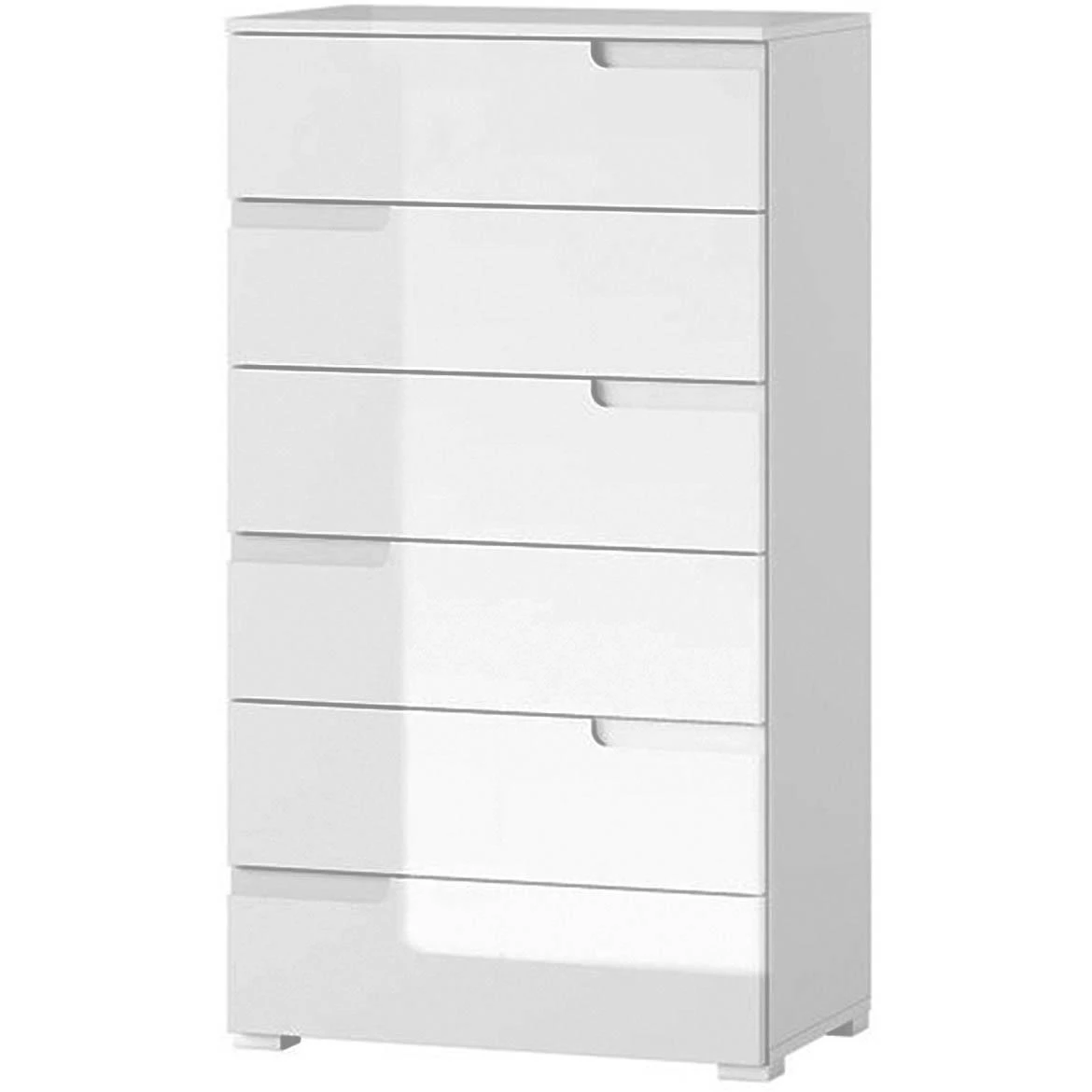 Selene3 komoda 6 fioke 65x40x119 cm bela visoki sjaj
