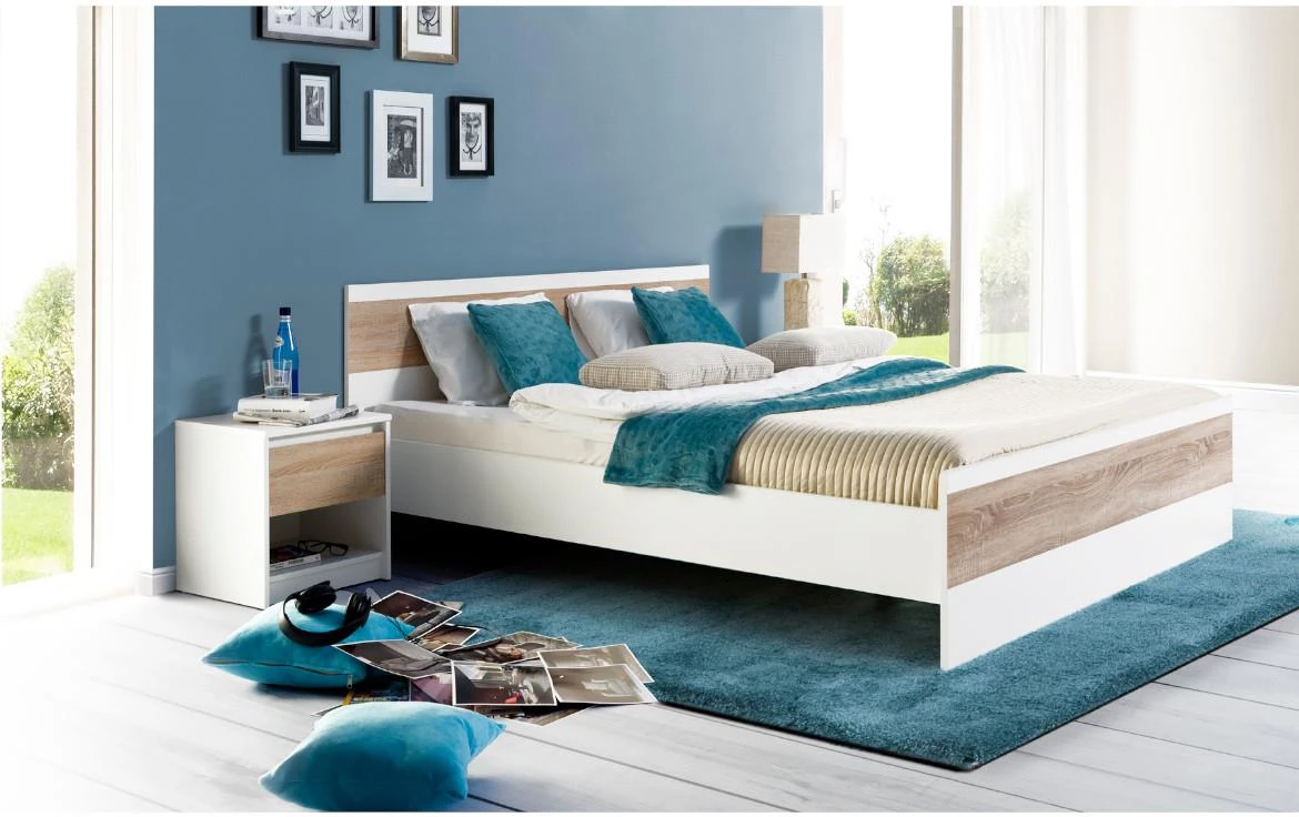 Wenecja 07 4 fioke 80x38x104 cm beli/natur (sonoma hrast)