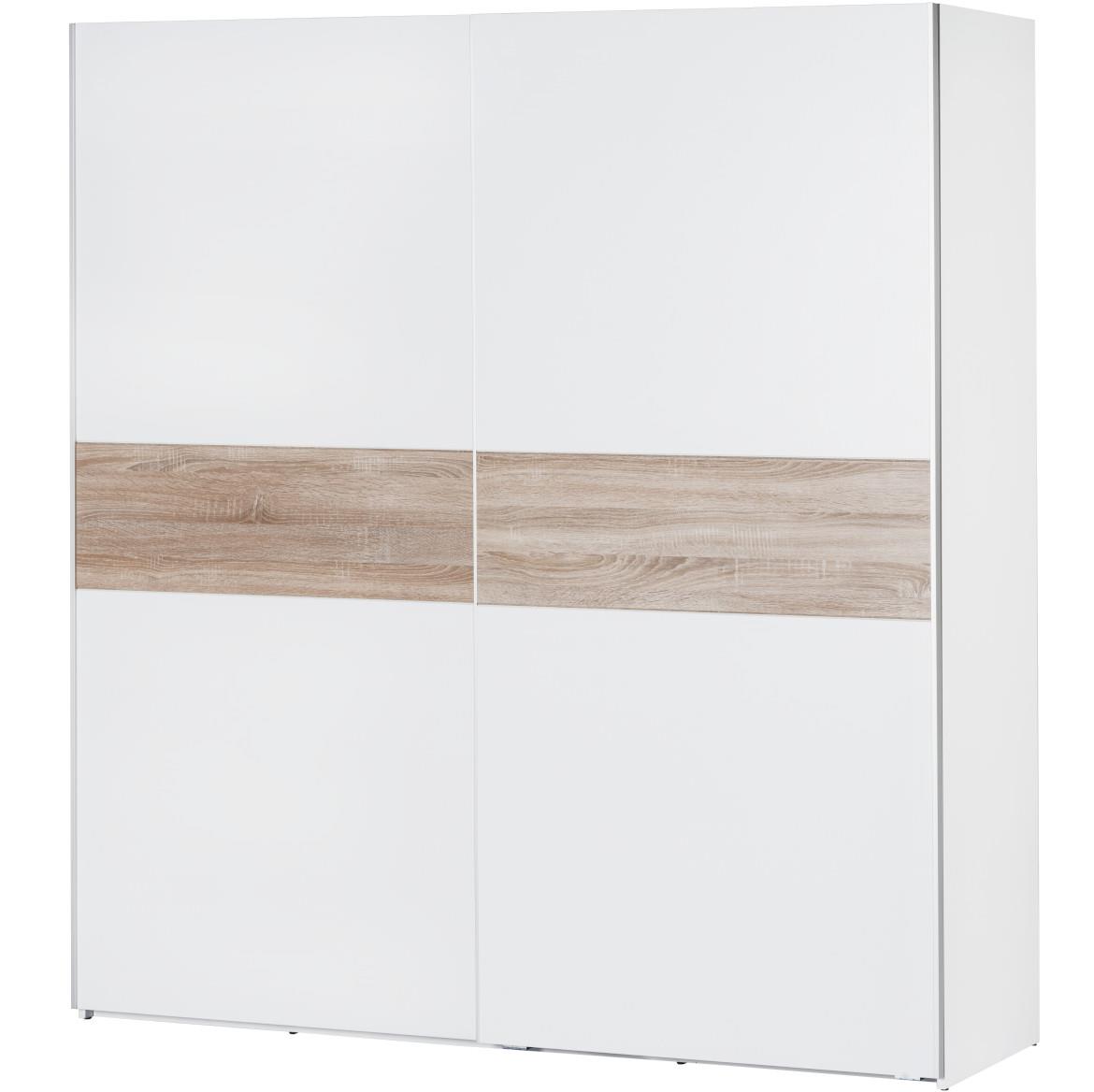 Wenecja 01 ormar 2 vrata 183x60x202 cm beli/natur (sonoma hrast)