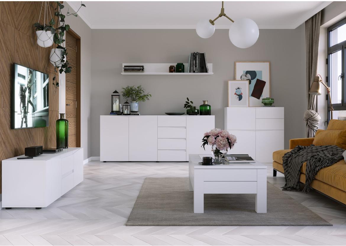 Lucca 08 ormar 2 vrata/ogledalo 60x38x199 cm beli