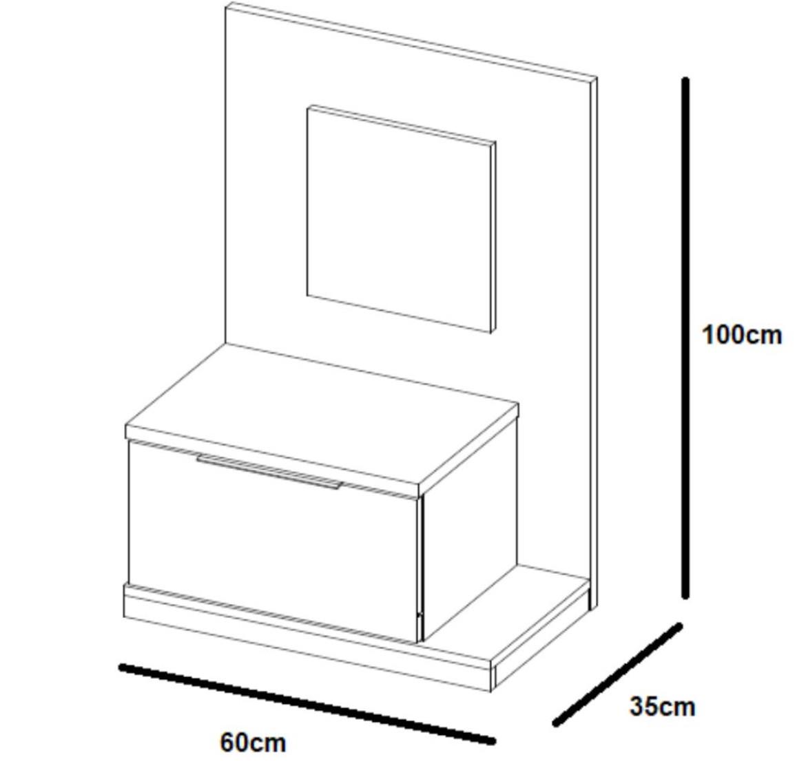 Livorno 68 nocni ormaric 1 fioka 60x35x100 cm hrast/sivi