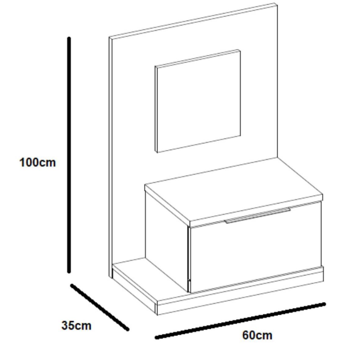 Livorno 69 nocni ormaric 1 fioka 60x35x100 cm hrast/sivi