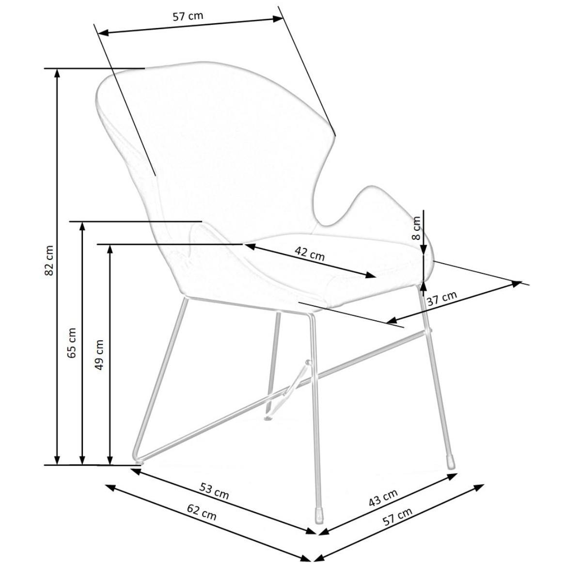 Stolica K458 57x62x82 cm zelena/crni metal