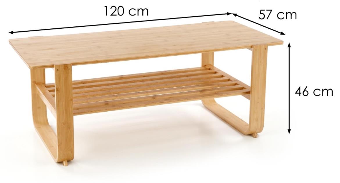 Spinola klub sto 120x57x46 cm natur