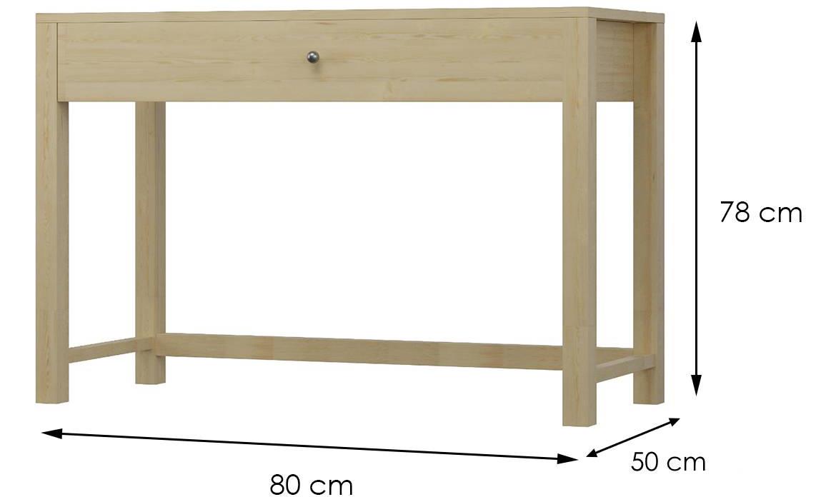 Oskar radni stol 1 ladica 80x50x78 cm natur