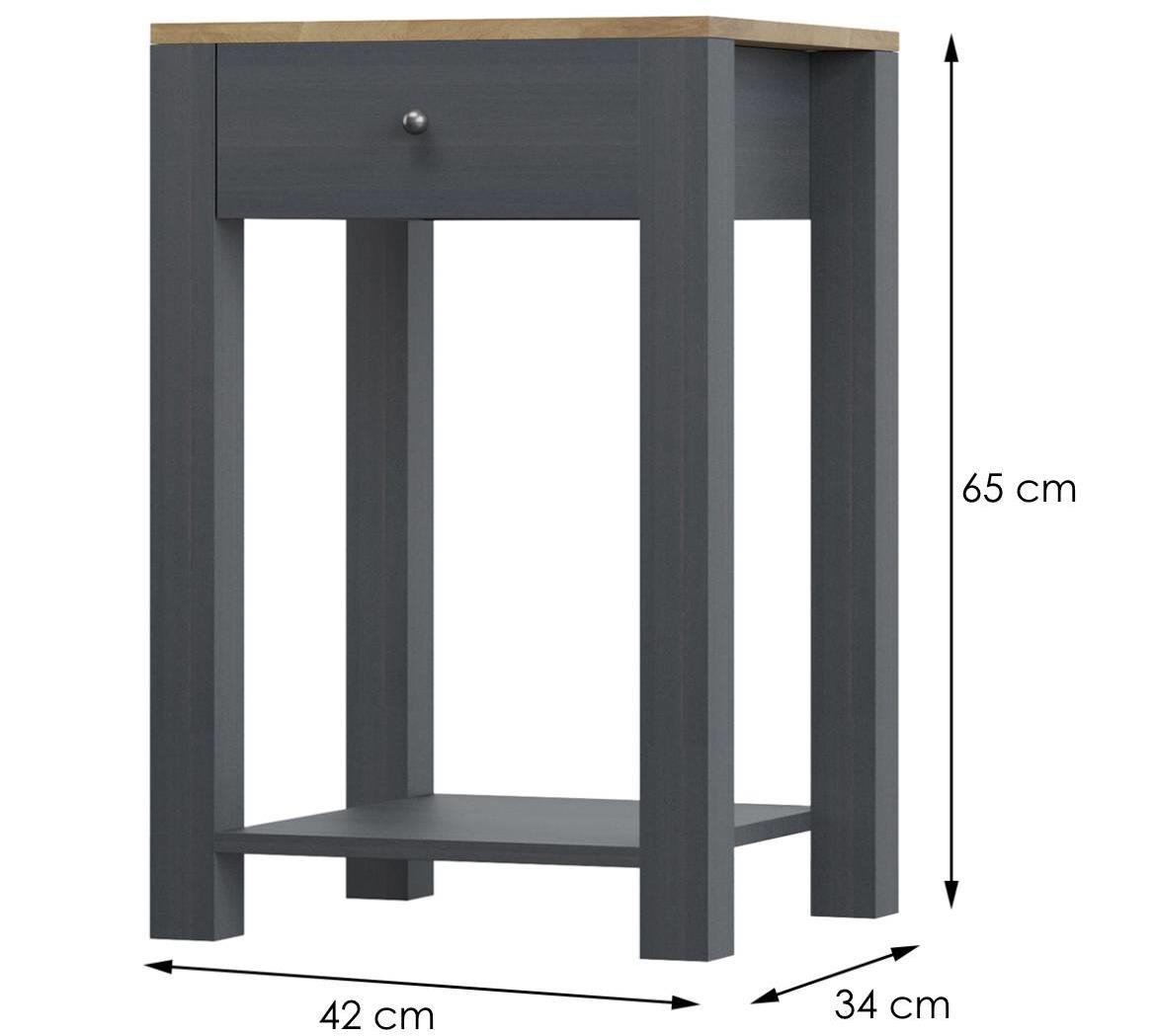 Oscar nocni ormaric 1 fioka 42x34x65 cm sivi