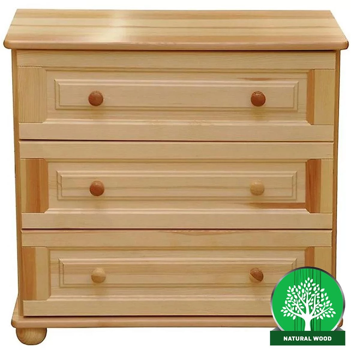 Merkury komoda K6 3 fioke 80x40x126 cm natur