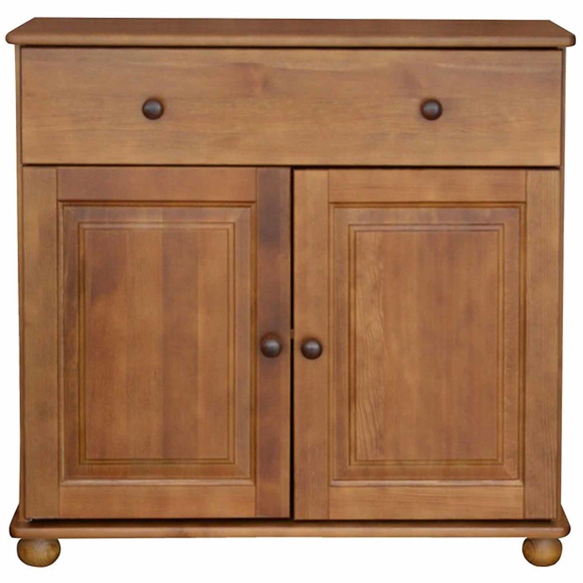 Komoda 41 2 vrata+1 fioka 90x40x86 cm tamni natur
