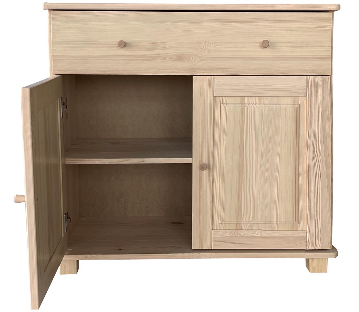 Komoda 41 2 vrata+1 fioka 90x40x86 cm svetli natur