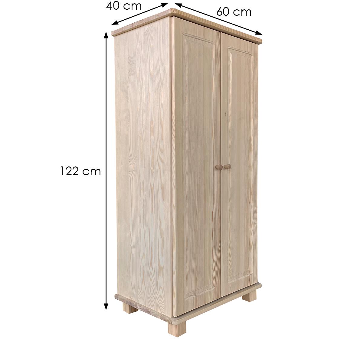 Komoda 2 vrata 60x40x122 cm svetli natur