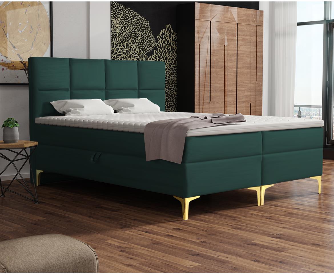 Jupiter mil 12462 boxspring postelja 160x200 cm zelena