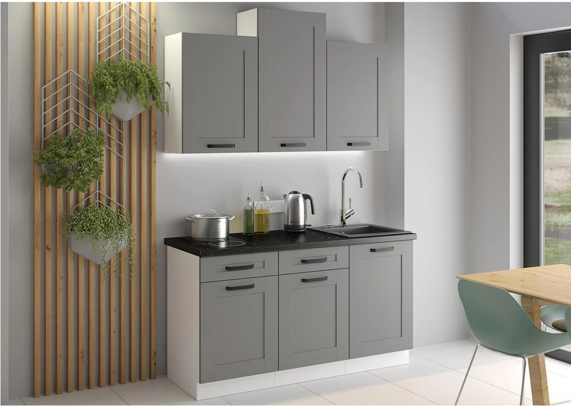 Luna 50G-90 1F kuhinjski ormaric 1 vrata 50x31x90 cm tamno sivo/beli