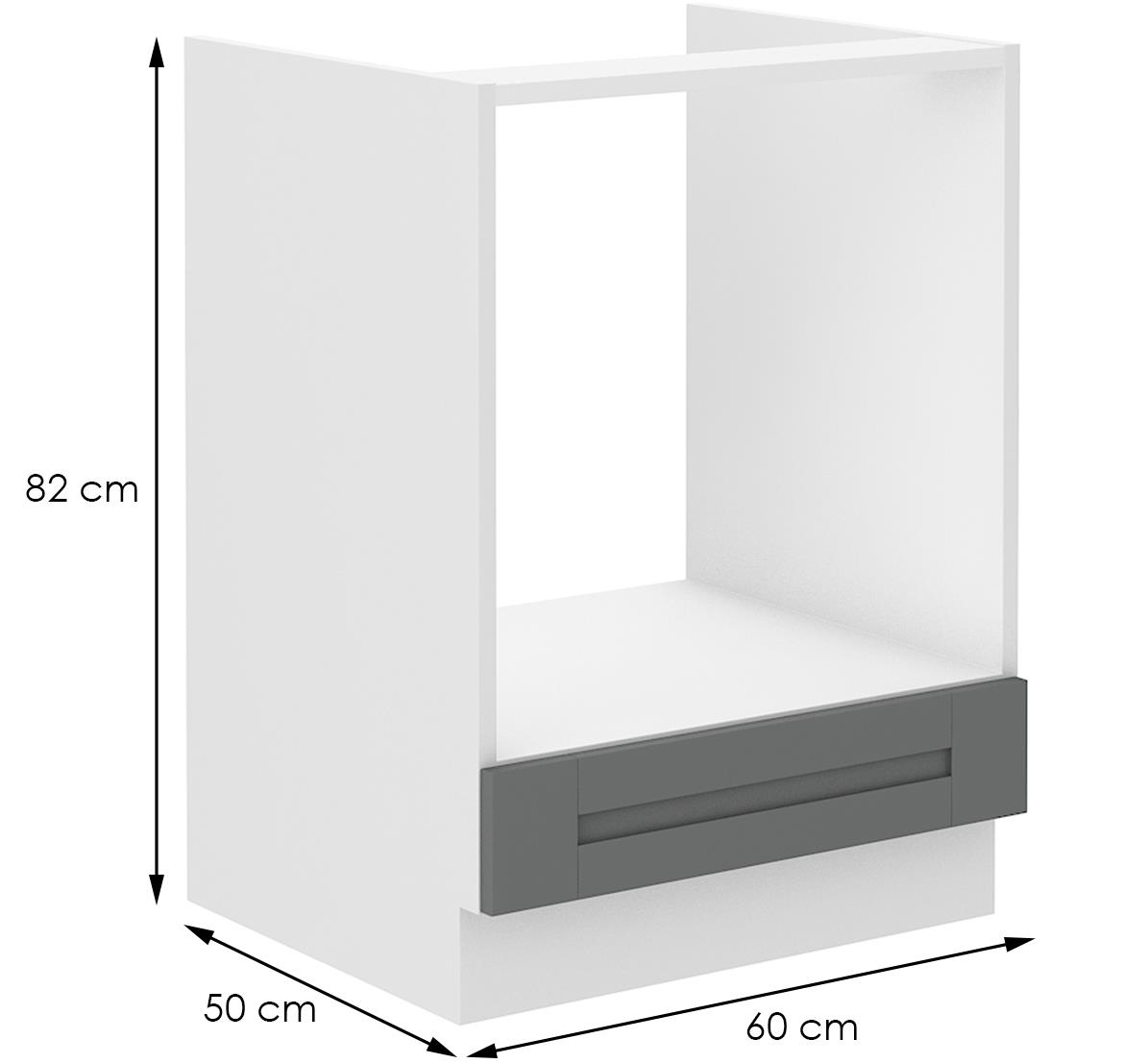 Luna 60DG BB kuhinjski element za perilicu 60x52x82 cm tamno siva/ bela