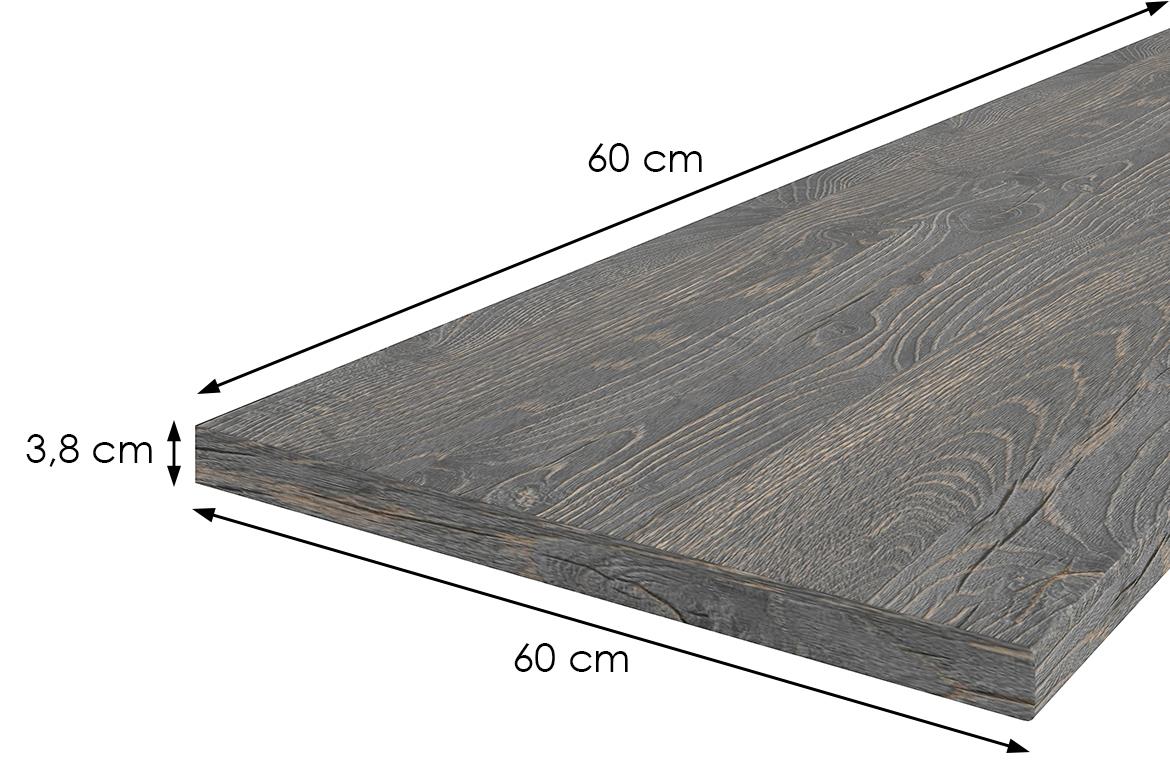 38-R20351 RADNA PLOCA 60X60X3,8 FLAMED WOOD SIVA