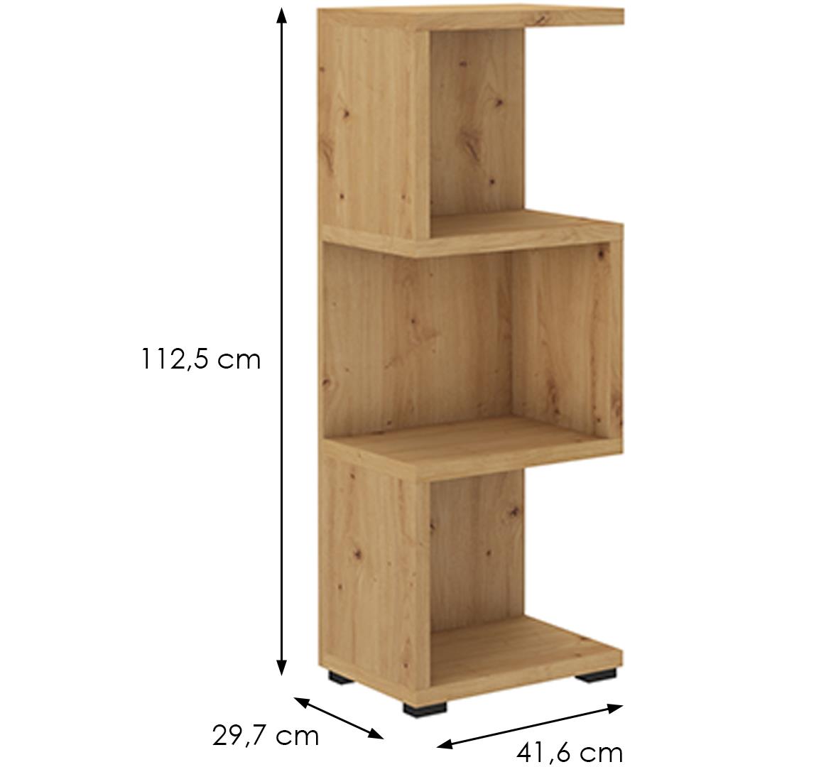 More 02 polica 42x30x113 cm artisan hrast