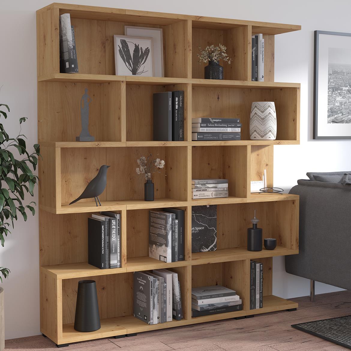 More 01 polica 42x30x184 cm artisan hrast