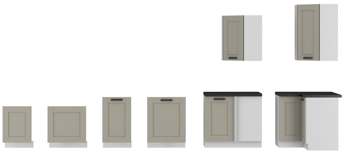 Luna 45G-90 1F kuhinjski element 1 vrata 45x31x90 cm siva/bela