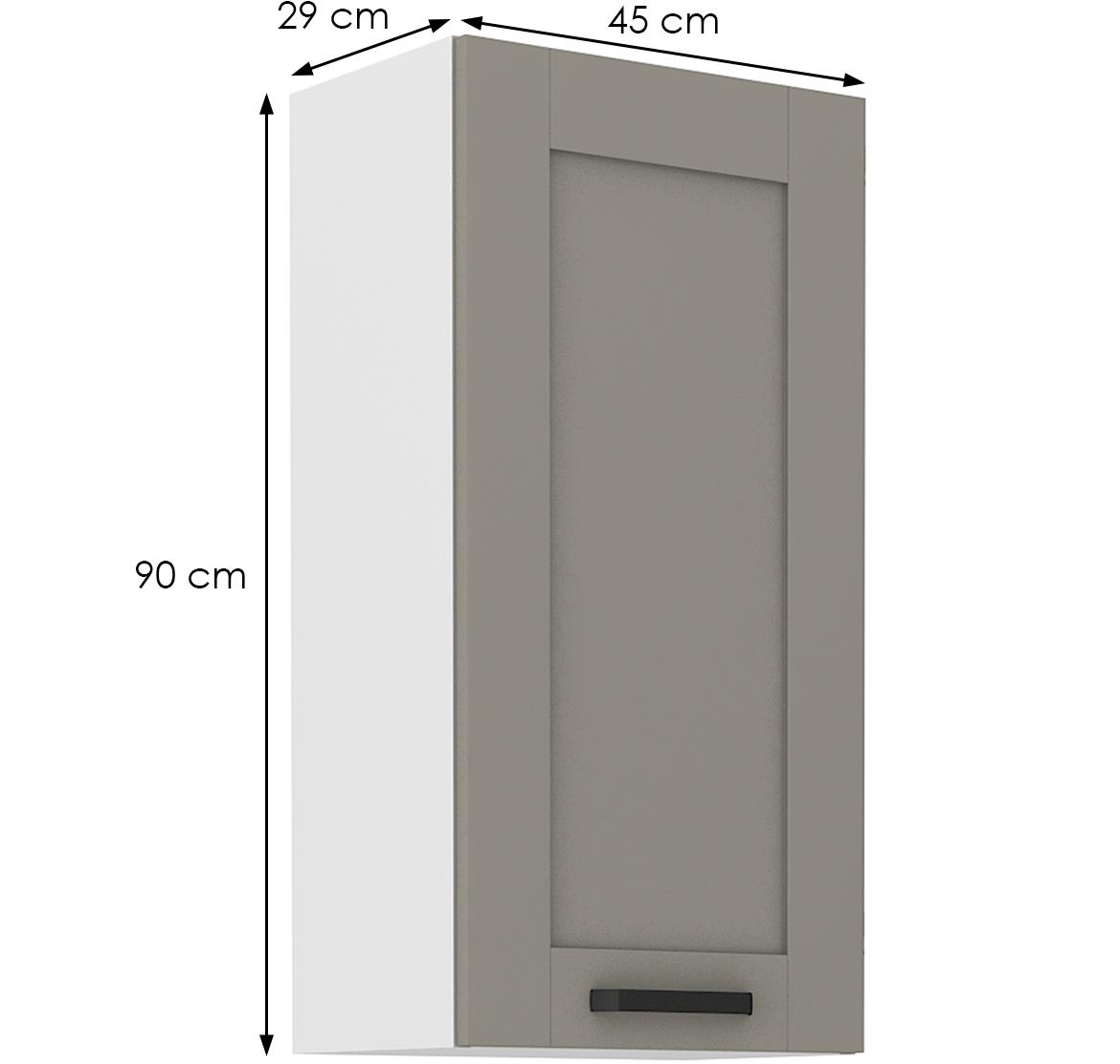 Luna 45G-90 1F kuhinjski element 1 vrata 45x31x90 cm siva/bela