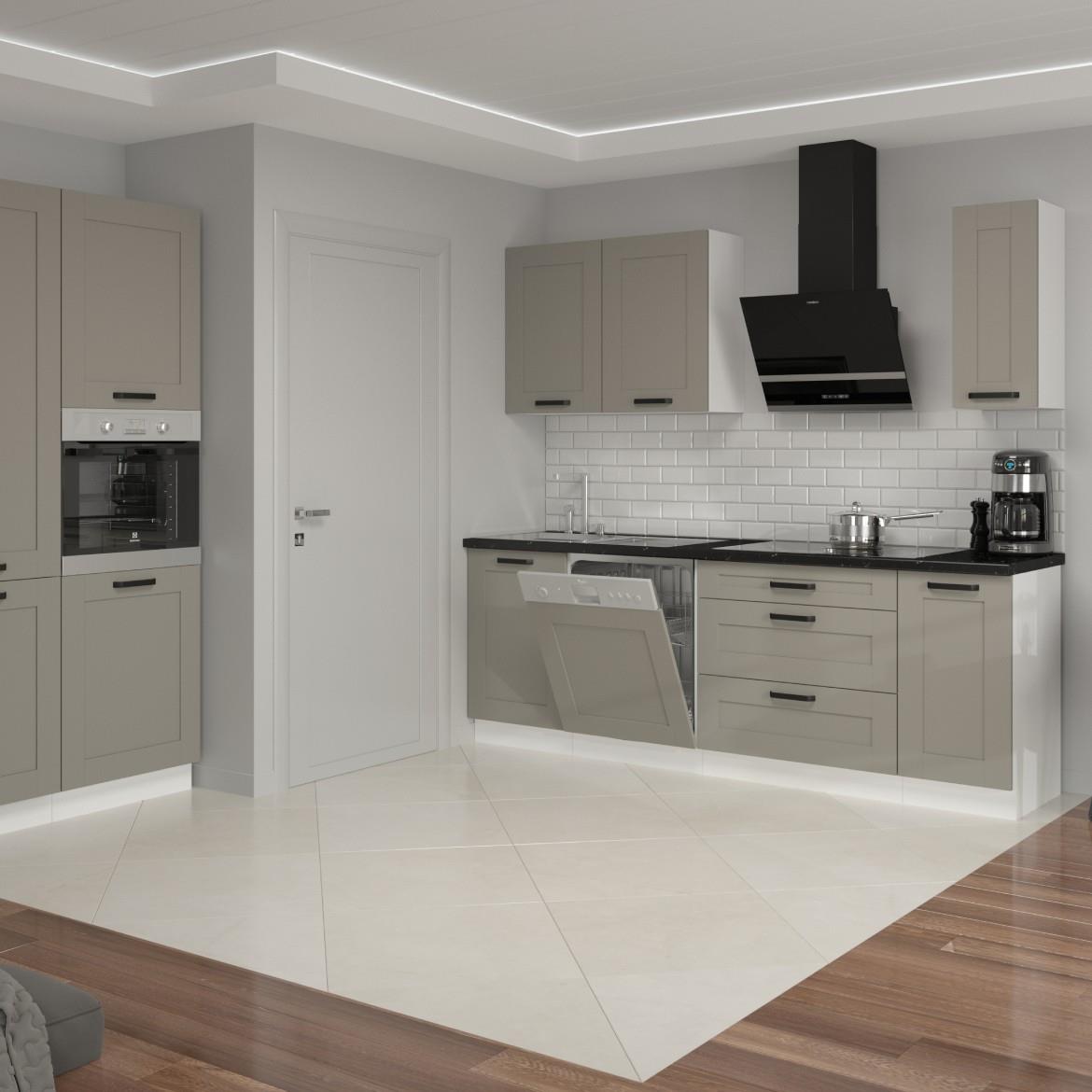 Luna 45G-90 1F kuhinjski element 1 vrata 45x31x90 cm siva/bela