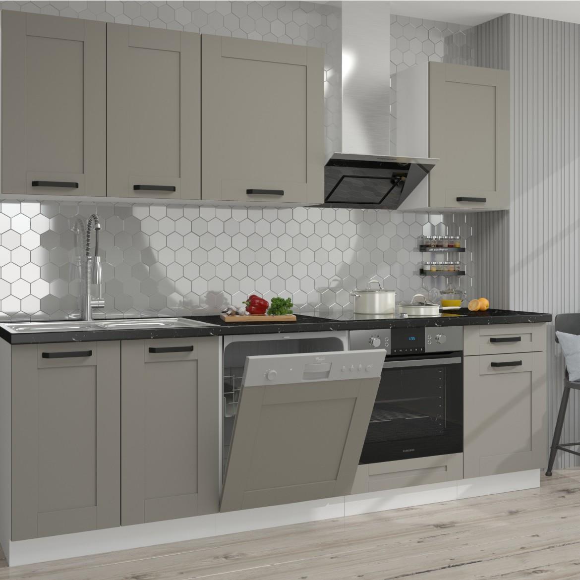 Luna 45G-90 1F kuhinjski element 1 vrata 45x31x90 cm siva/bela