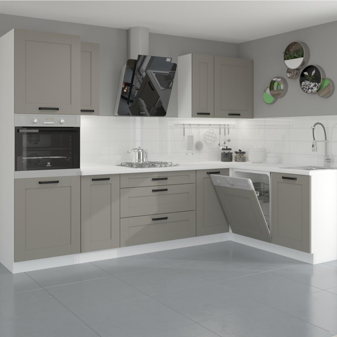 Luna 45G-90 1F kuhinjski element 1 vrata 45x31x90 cm siva/bela