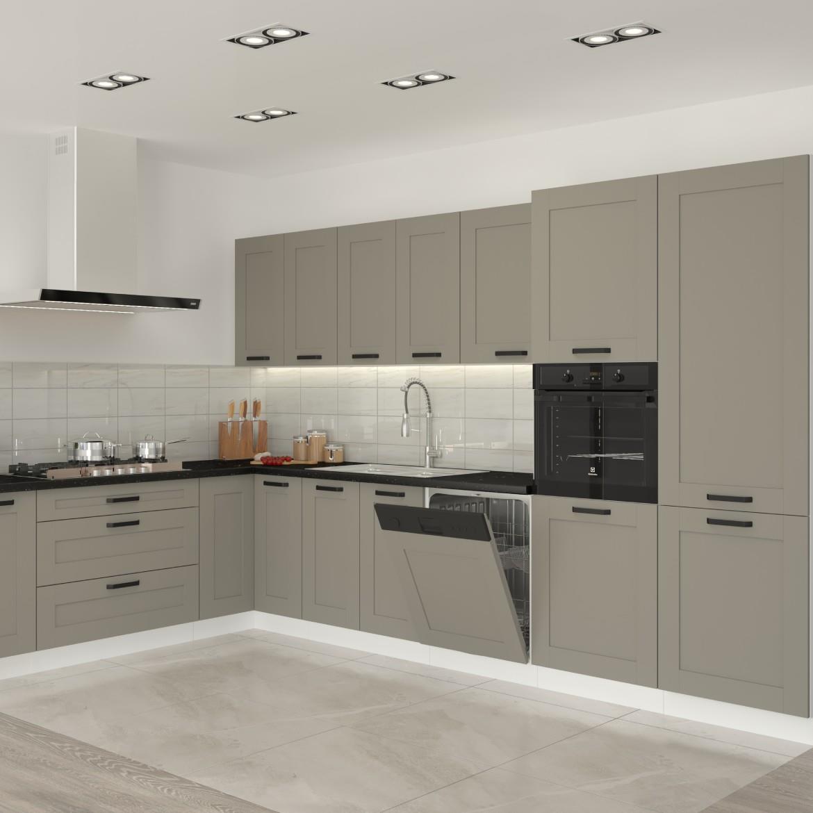 Luna 45G-90 1F kuhinjski element 1 vrata 45x31x90 cm siva/bela