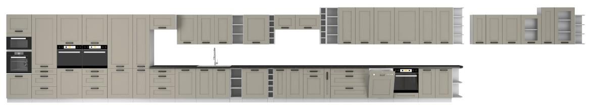 Luna 45G-90 1F kuhinjski element 1 vrata 45x31x90 cm siva/bela
