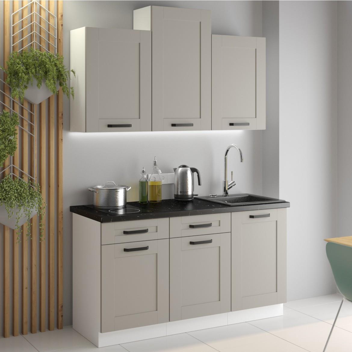 Luna 60G-90 1F kuhinjski element 1 vrata 60x31x90 cm siva/bela