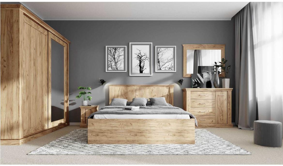 Antica A-146 ormar/ogledalo 2 vrata 148x68x220 cm hrast