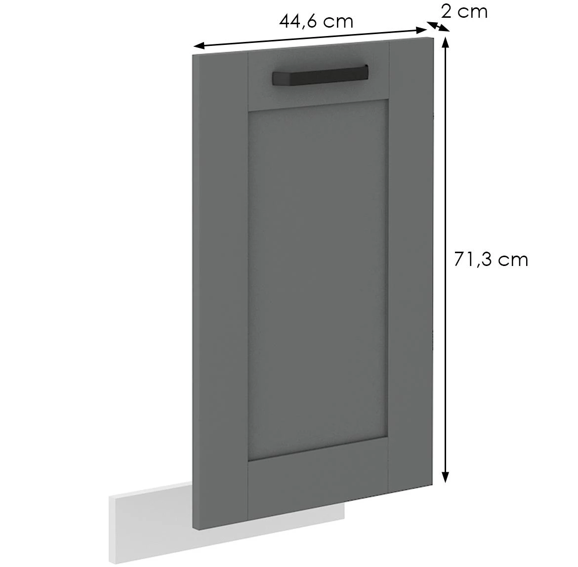 Luna kuhinjska fronta 44,6x2x71,3 cm siva