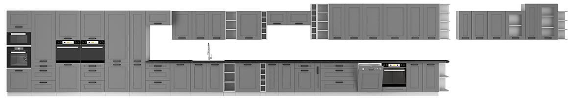 Luna kuhinjska fronta 44,6x2x71,3 cm siva