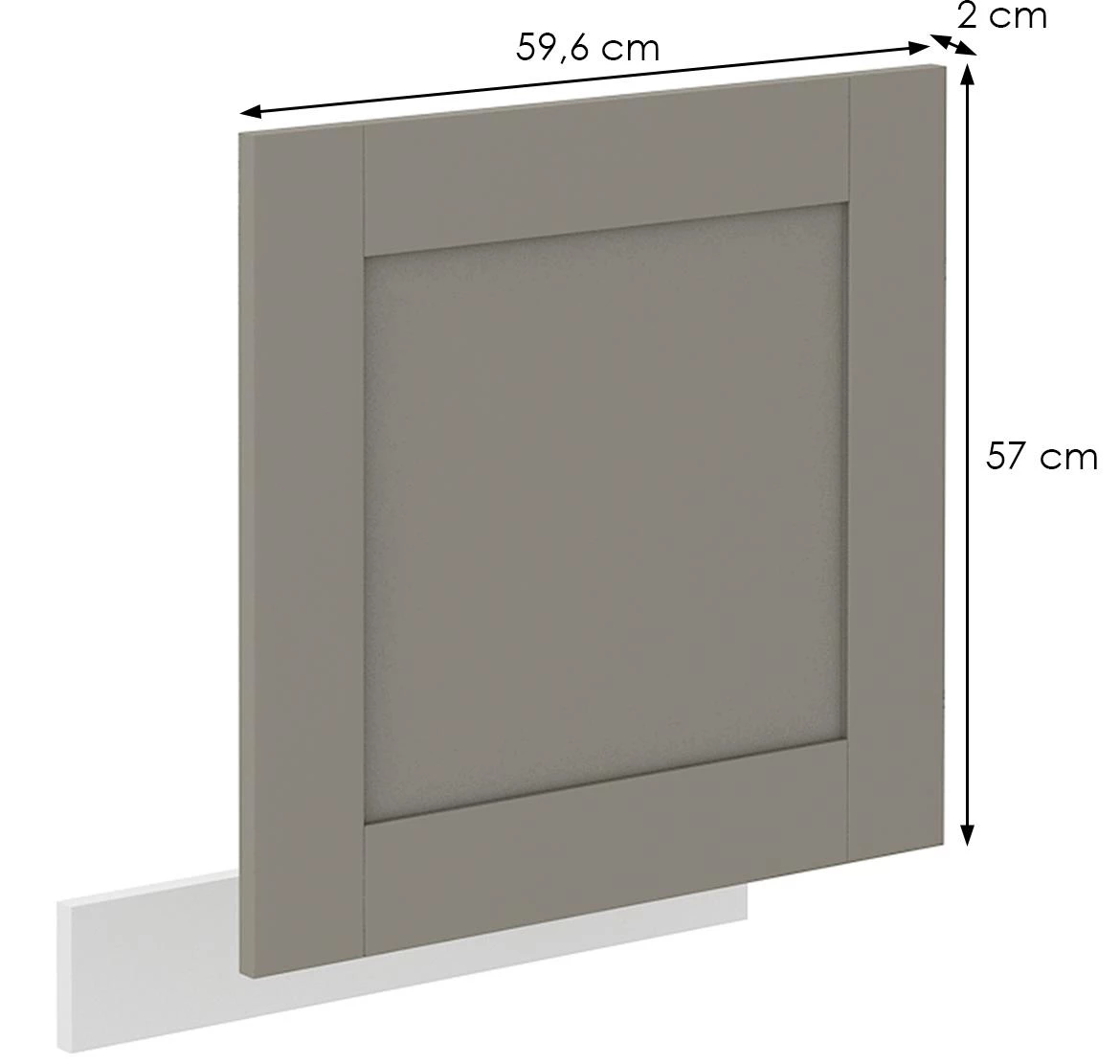 Luna kuhinjska fronta 59,6x2x57 cm siva