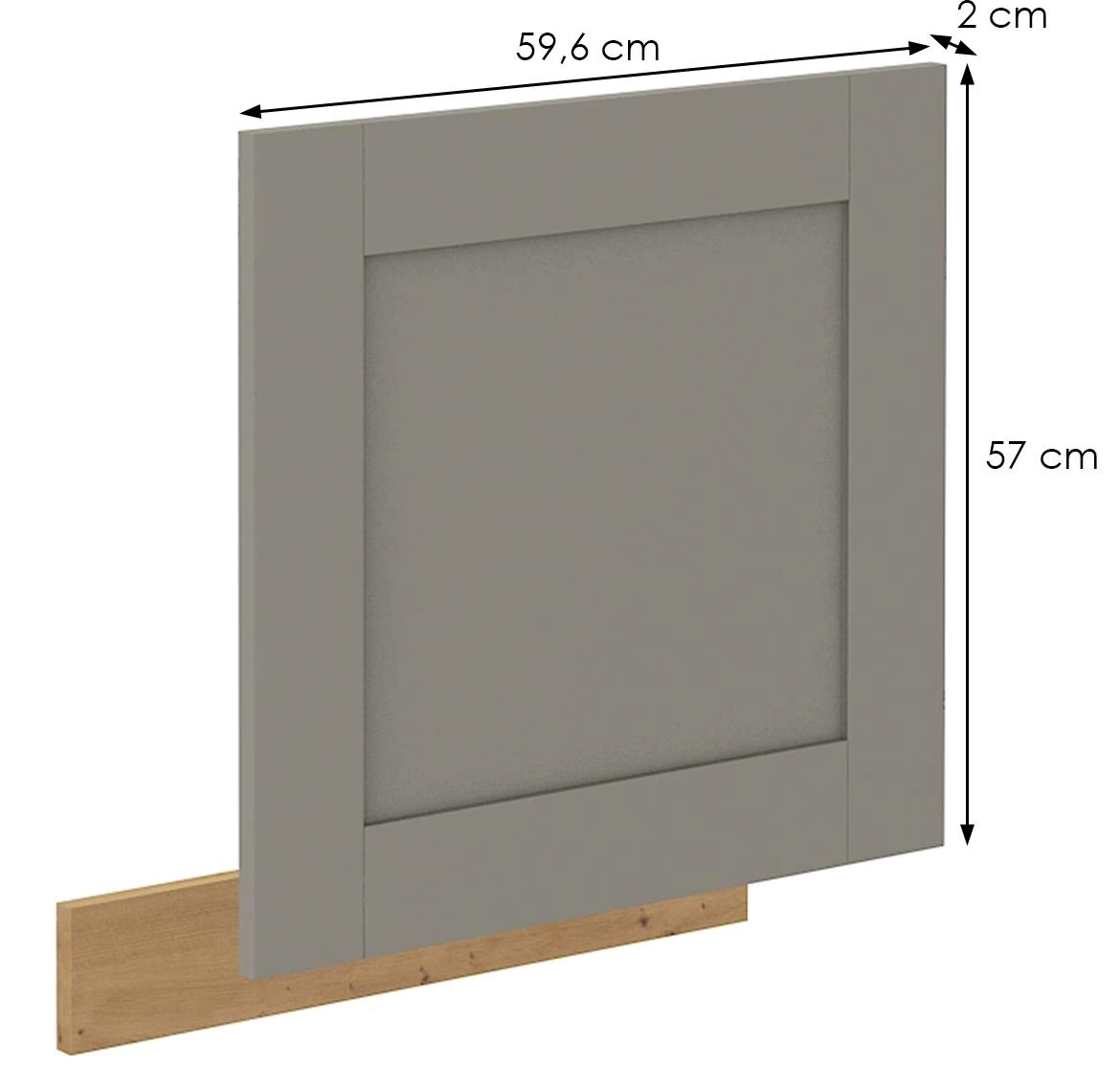 Luna kuhinjska fronta 59,6x2x57 cm siva