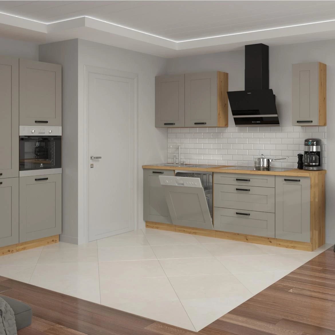 Luna kuhinjska fronta 59,6x2x57 cm siva