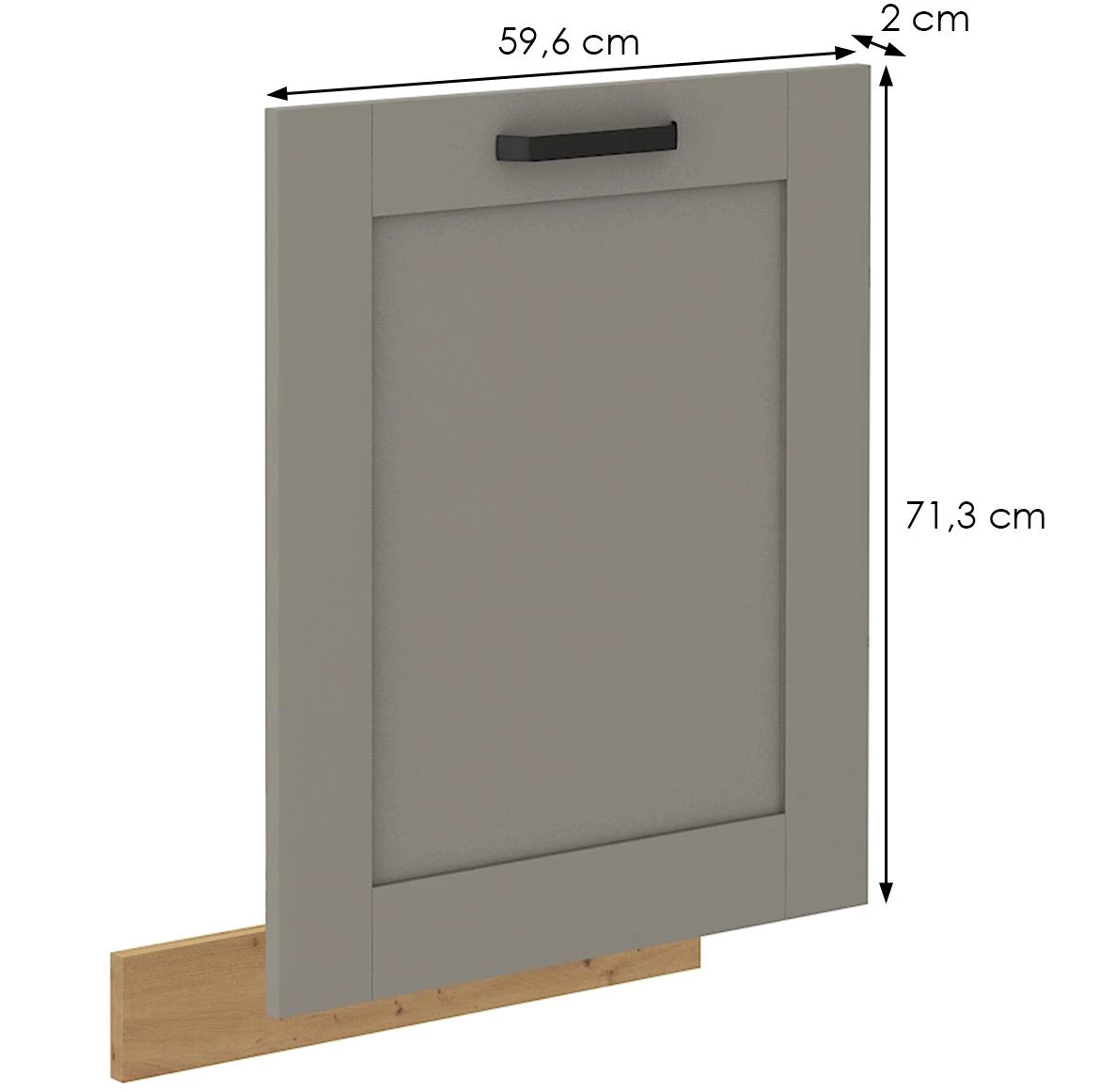 Luna kuhinjska fronta 59,6x2x71,3 cm siva