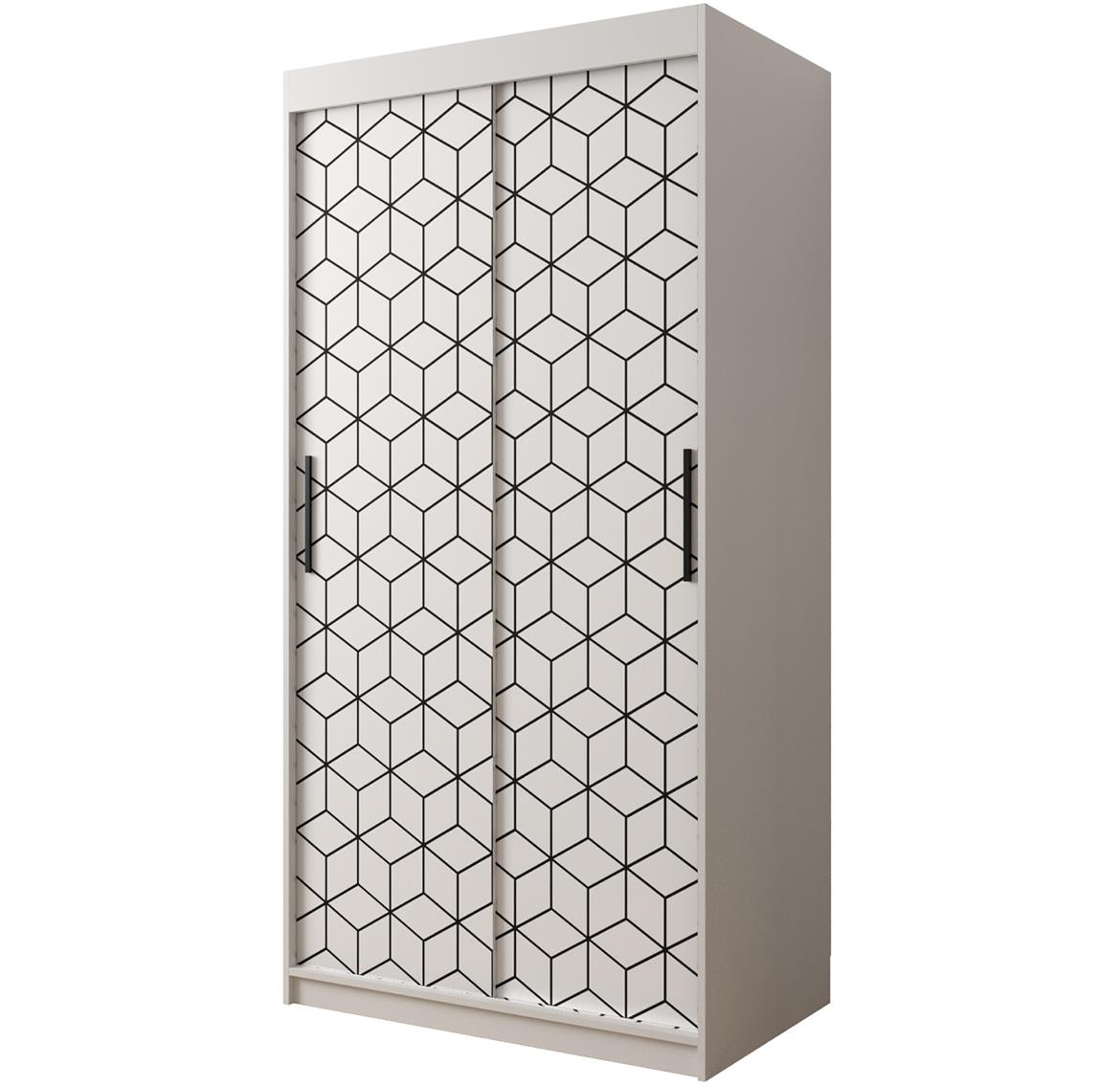 Hexagon ormar 2 vrata 100x62x200 cm beli