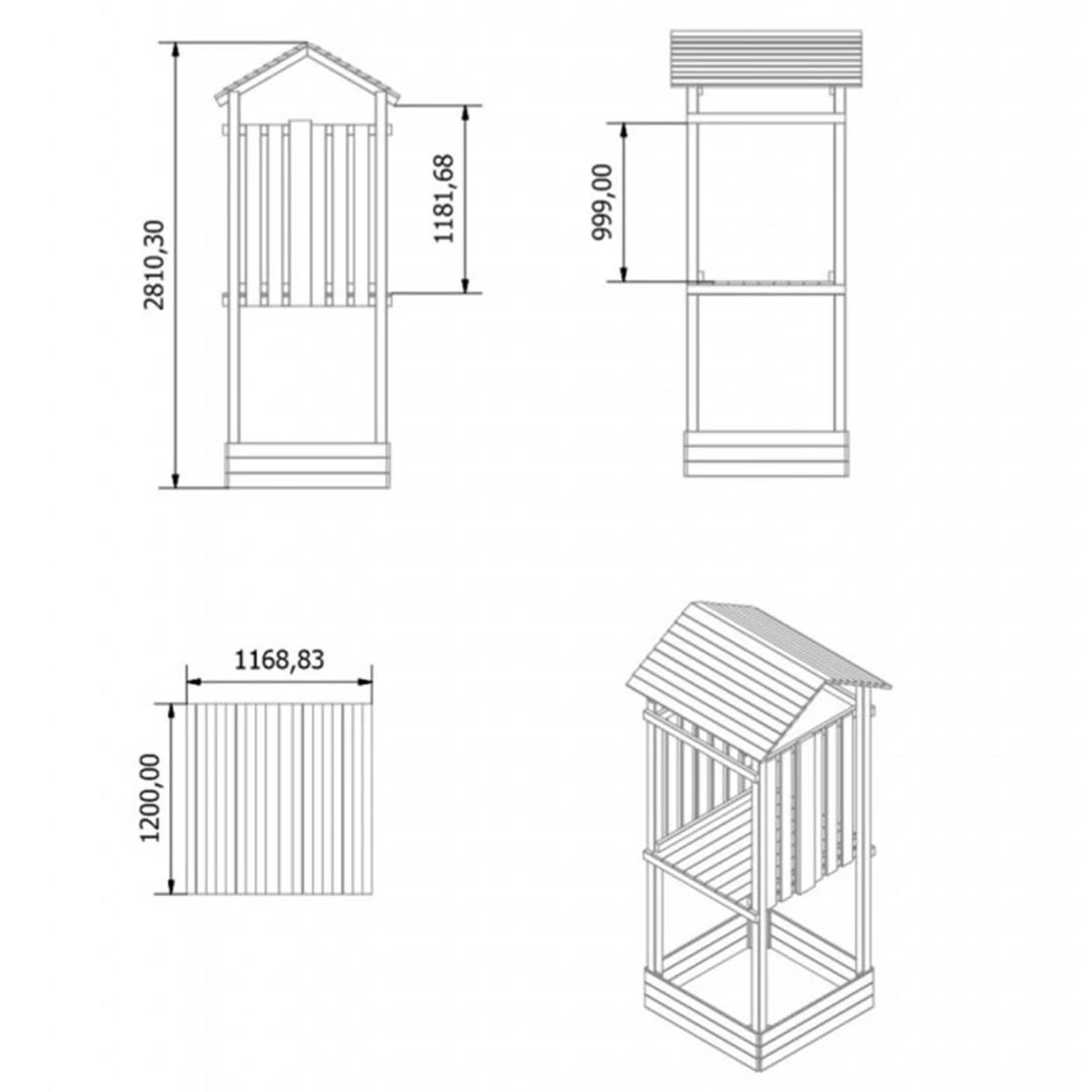Igralište Hektor Modul B 104x179x281 cm