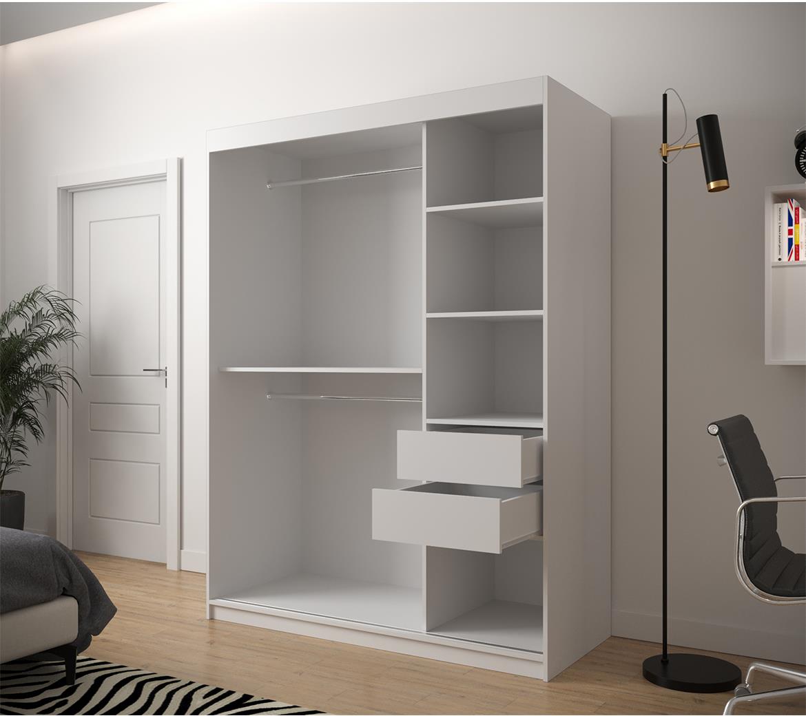 Hexagon ormar 2 vrata 150x62x200 cm beli
