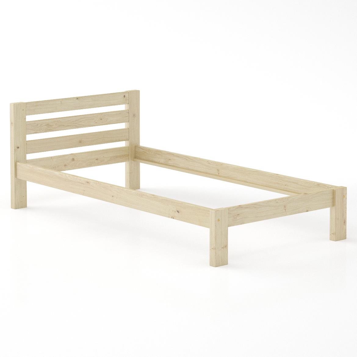 Drveni krevet LK127 109,5x209,5x72 cm natur