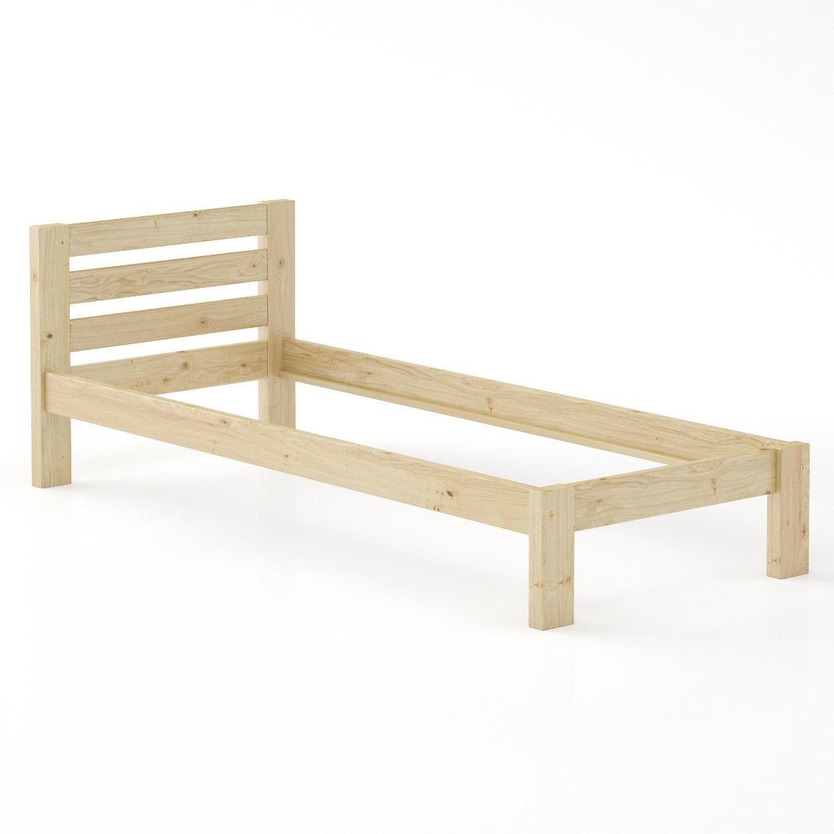 Drveni krevet LK127 89,5x209,5x72 cm natur