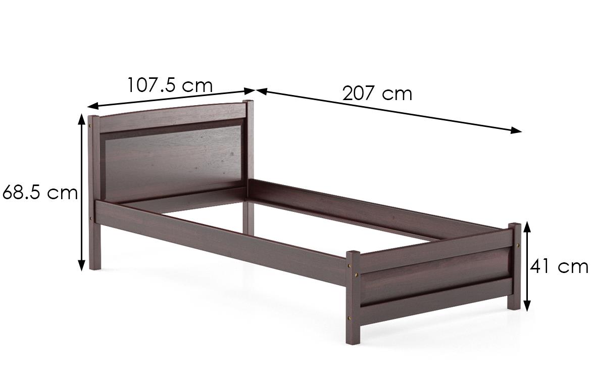 Drveni krevet LK125 107,5x207x68,5 cm orah