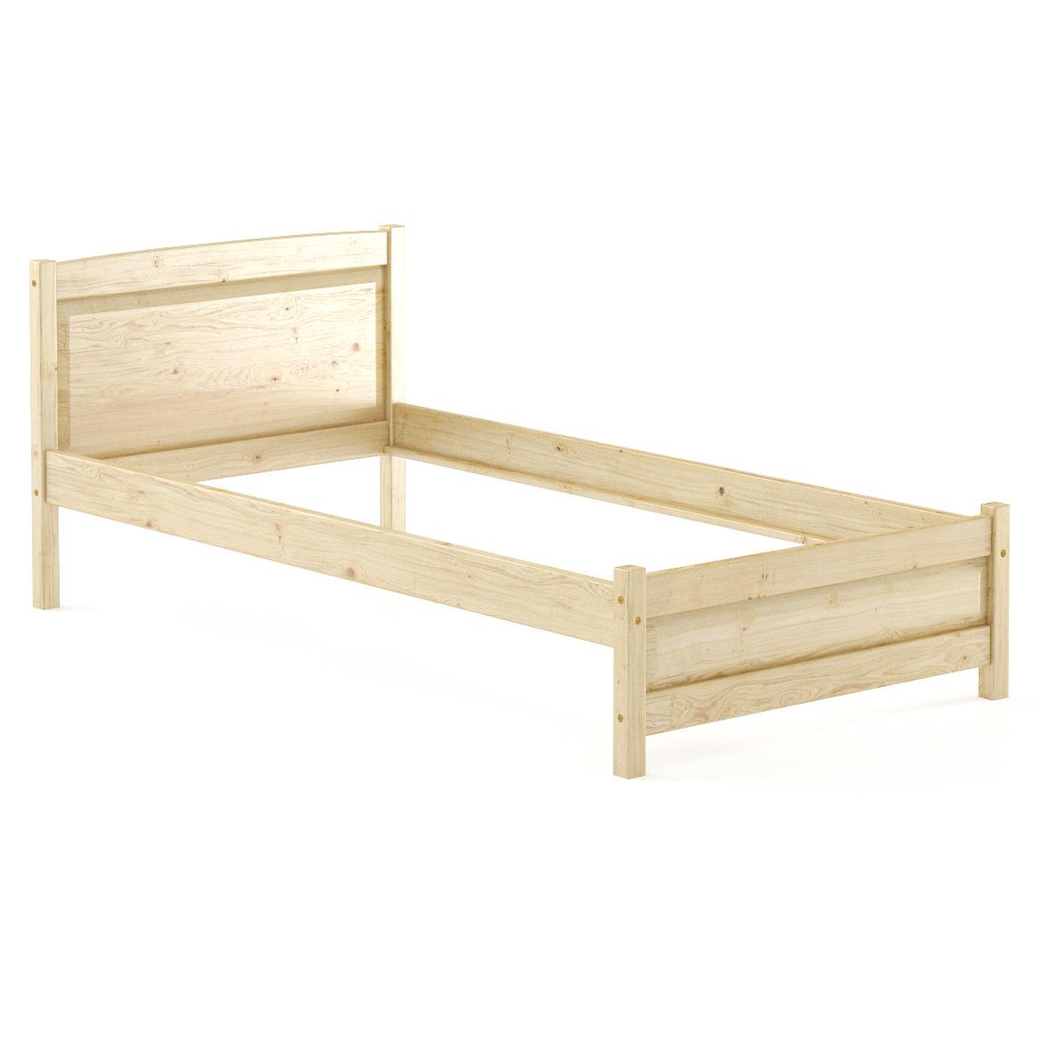 Drveni krevet LK125 107,5x207x68,5 cm natur
