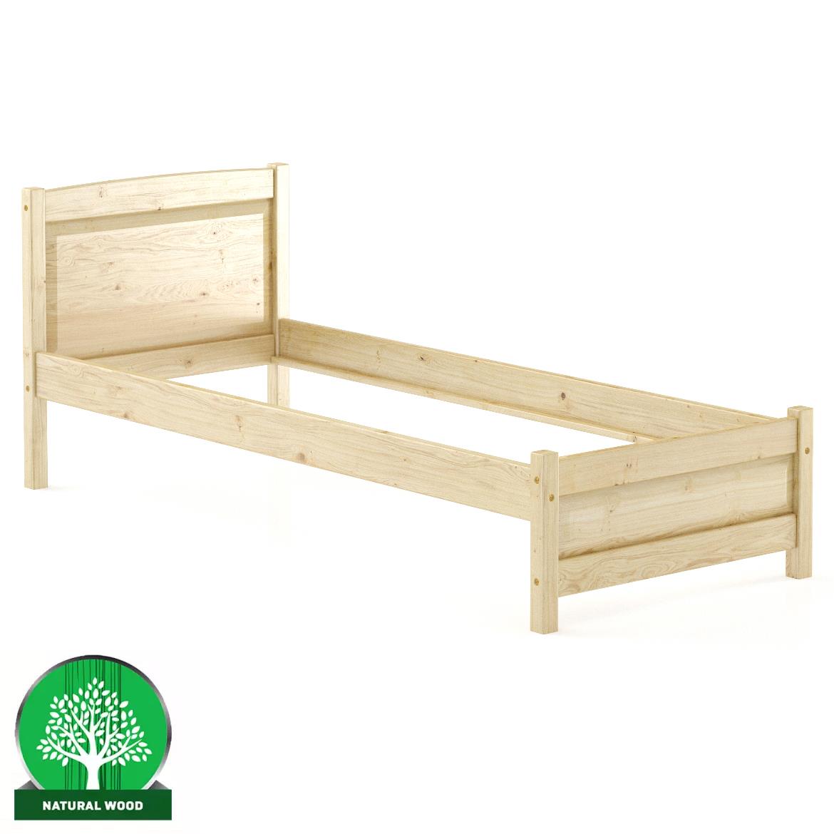 Drveni krevet LK125 97,5x207x68,5 cm natur