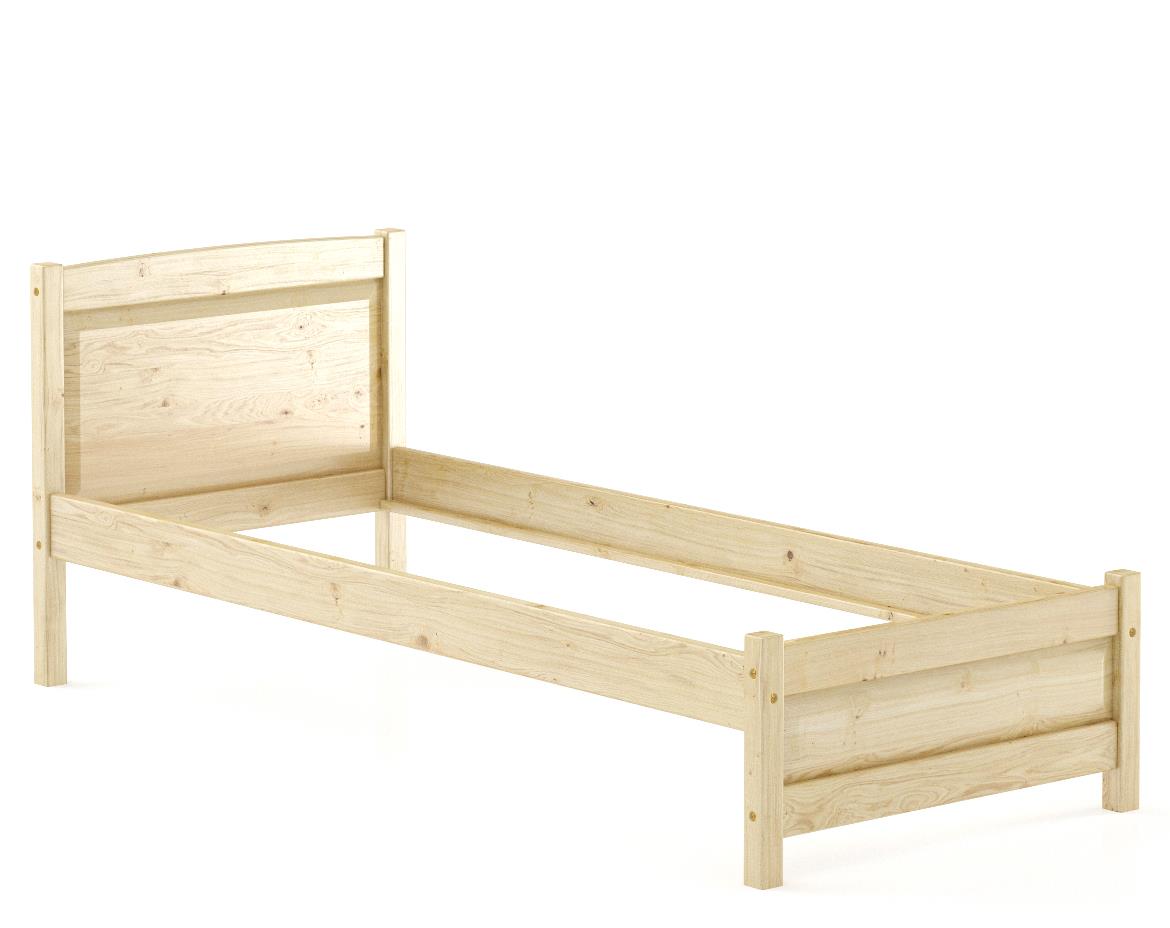 Drveni krevet LK125 97,5x207x68,5 cm natur