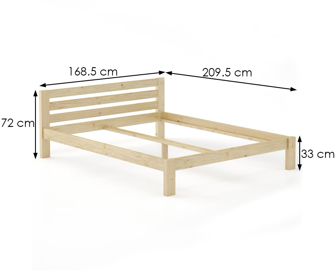 Drveni krevet LK105 168,5x209,5x72 cm natur