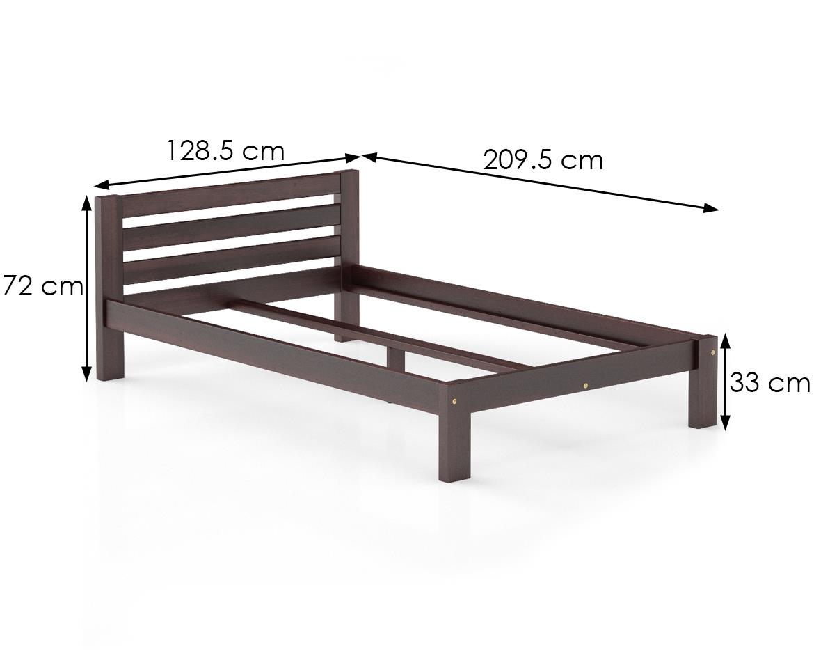 Drveni krevet LK105 128,5x209,5x72 cm orah